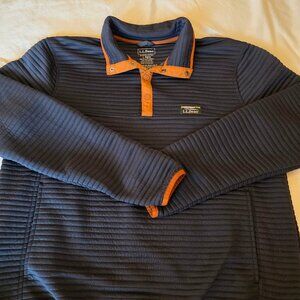 L.L. Bean Men's Airlight Pullover Navy Large